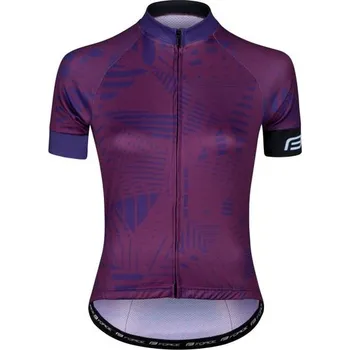 cyklistický dres FORCE Dámský dres FORCE SHARD LADY krátký rukáv, fialový - S