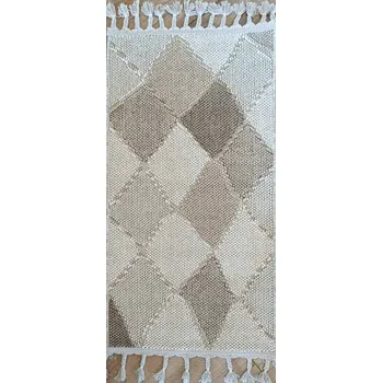 Koberec Koberec provázkový smyčkový 60x110 cm, béžový pro vnitřní i venkovní použití, boho styl