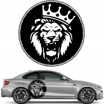 Samolepicí dekorace na vozidlo Samolepka na auto kapotu LEV LION ZVÍŘE DIVOKÁ ZVÍŘE 43x43