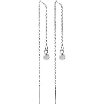 Náušnice BRUNOshop.cz Provlékací řetízkové náušnice KULIČKA Stříbrná