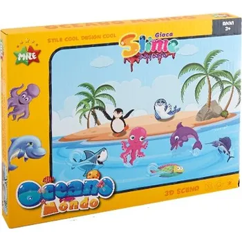 Dřevěná hračka DIY 3D scéna s mořskými zvířátky 3+