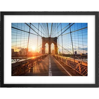 Obraz Obraz plakát v černém rámu do obýváku 40x30 New York foto na zeď