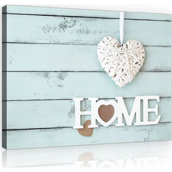 Obraz OBRAZ NA PLÁTNĚ CANVAS 60x40 SRDCE DŘEVA HOME
