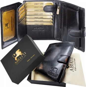 Peněženka Abiatti pánská kožená peněženka z lícové kůže černá abiatti A2N - muž