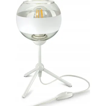 Lampička Noční Lampa Stolní Dekorativní Bílá Skleněná Koule White Belt LA1 LED E27