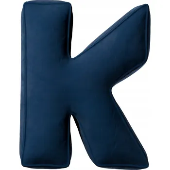 Polštář Žluté Tipi Polštář písmeno K tmavě modrá