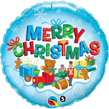 Balónek Fóliový balónek Veselé Vánoce s dárky