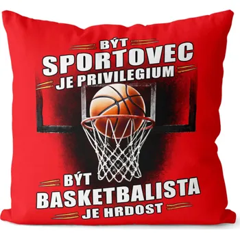 Dekorativní polštářek Polštář 40 x 40 cm - Basketbalista - privilegium