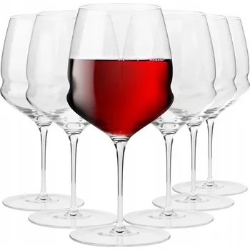 Sklenice Skleničky na bílé víno, skleničky na červené víno, skleničky na vodu Krosno INEL bezbarvé 650 ml 6 ks