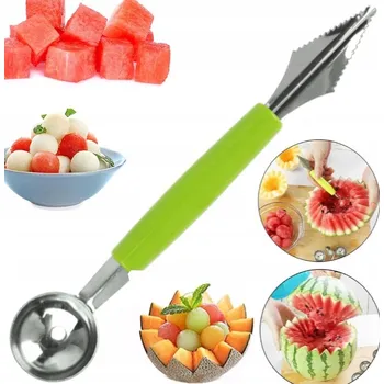 Kuchyňská škrabka LŽÍCE VYKRAJOVAČ LOUPAČ NA OVOCE A ZELENINY, TVOŘÍTKO KOULÍ Z MELOUNU, ARBUZU, CARVING