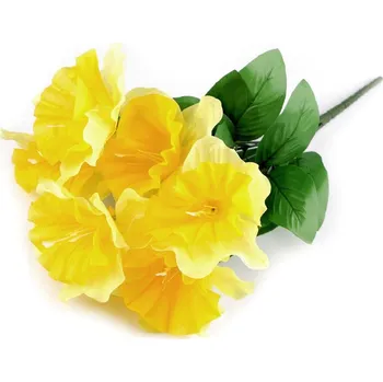 Bytová dekorace Umělá kytice narcis - 2 žlutá