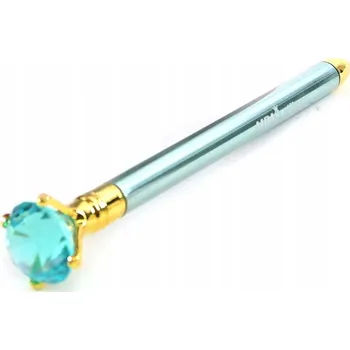 ELEGANTNÍ PROPISKA S BRILIANTEM DIAMANT DÁREK MODRÁ NÁPLŇ