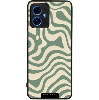 Pouzdro na mobilní telefon Lesklý kryt Mobiwear Glossy - Motorola Moto G54 5G - GA57G Zelené a béžové zkrouceniny (Prémiové lesklé pouzdro, obal, kryt Mobiwear Glossy na mobil Motorola Moto G54 5G - GA57G Zelené a béžové zkrouceniny, materiál Plast + TPU silikon - krytí po všech)