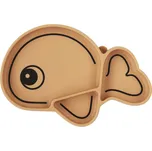 Done by deer, Talířek s přísavkou Sea Wally velryba silikonový hořčičně žlutý - Formadore