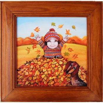 Zahradní dekorace Zuzana Honsová Podzimní radování 28 x 28 cm