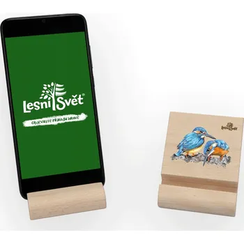 Lesní svět Stojánek na mobil M - Ledňáček