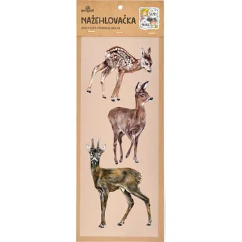 Textilní nažehlovací páska Lesní svět Nažehlovačka S 013 - Srnčí rodinka