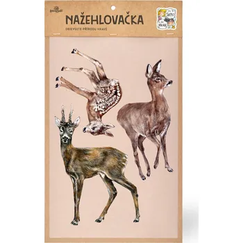 Textilní nažehlovací páska Lesní svět Nažehlovačka L 014 - Srnčí rodinka