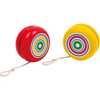 Dřevěná hračka Small foot Dřevěné JOJO spirála 1 ks žlutá