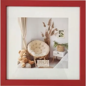 Digitální fotorámeček Bondecor Fotorám červený 1611PLF, plexi sklo, 20x20 cm
