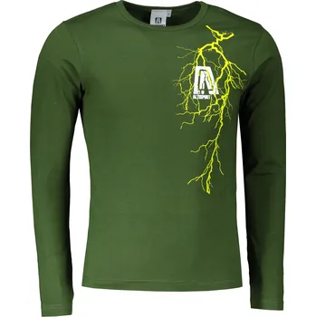 Pánské tričko Pánské triko s dlouhým rukávem ALTISPORT CARRYOVER ALM027119 LAHVOVĚ ZELENÁ M