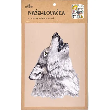 Textilní nažehlovací páska Lesní svět Nažehlovačka M 005 - Vlk hlava