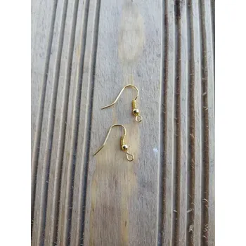 Materiál na výrobu šperku Afroháčky s pružinkou 21 x 17 mm, zlatá