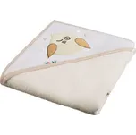Akuku Dětská osuška s kapucí 100x100cm SOVIČKA ecru