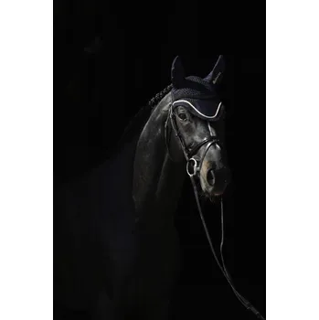 Koňská maska proti hmyzu Bucas čabraka na uši tmavě modrá