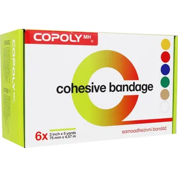 Ochranný límec pro zvířata COPOLY obinadlo 7,5&nbsp;cm x 4,5&nbsp;m mix barev 6&nbsp;ks