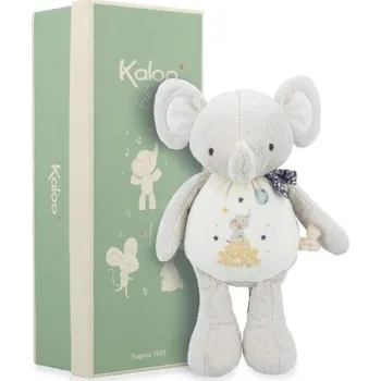 plyšák Kaloo Petit Chansons Zvuková hračka Plyšový slon s rolničkou