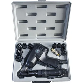 XTLINE Pneumatický utahovák + ráčna | 310 Nm, 1/2", 17 dílů (poškozené madlo u kufru) - XT1005/P