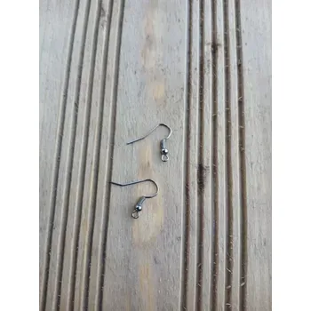 Materiál na výrobu šperku Afroháčky s pružinkou 21 x 17 mm, hematit