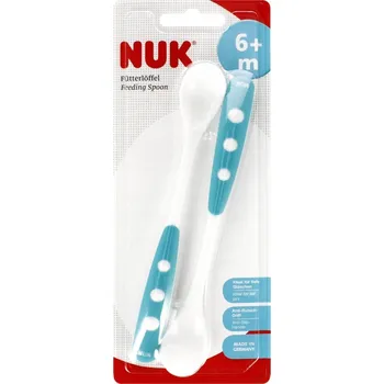 Příbor NUK Lžička na krmení 6m Easy modrá, balení 2 ks 10255053