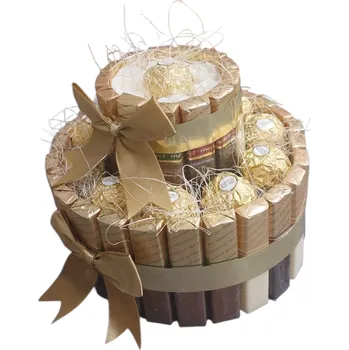 Dortová svíčka DANNY MADE Dort z Merci a Ferrero Rocher patrový