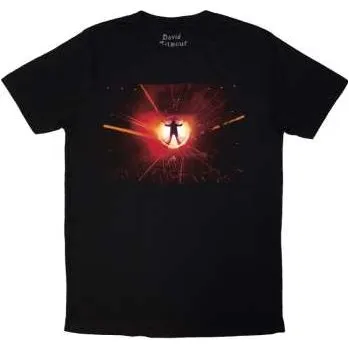 Pánská móda Merch David Gilmour: David Gilmour Unisex T-shirt: Luck & Strange Stage Shot (black) (back Print & Ex-tour) (x-large) XL