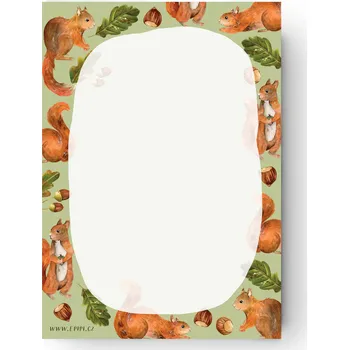 Blok ePipí trhací blok Veverky A5 50 listů Vyberte možnost: Bez magnetu