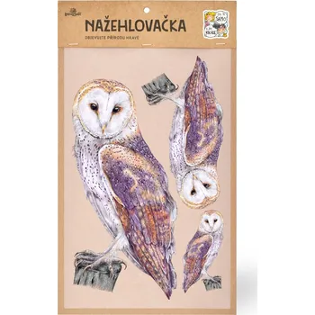 Textilní nažehlovací páska Lesní svět Nažehlovačka L 019 - Sova pálená