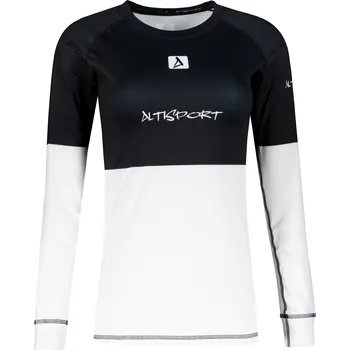 Dámské funkční termo triko s dlouhým rukávem premium ALTISPORT VOJ/ALW051TER01 ČERNOBÍLÁ XXXL