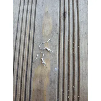 Materiál na výrobu šperku Afroháčky s pružinkou 21 x 17 mm, pokovení stříbro