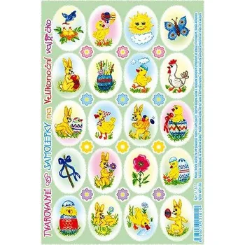 Velikonoční dekorace Glitrované velikonoční samolepky - ptáček