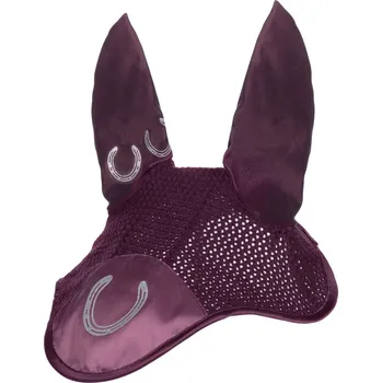 Koňská maska proti hmyzu Čabraka na uši -Alva - fialová - Pony