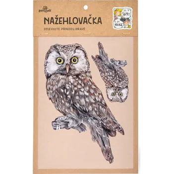 Textilní nažehlovací páska Lesní svět Nažehlovačka M 031 - Sýc rousný