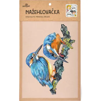 Textilní nažehlovací páska Lesní svět Nažehlovačka M 042 - Ledňáčci