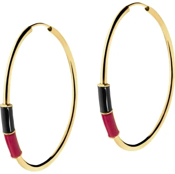 Náušnice Zlaté náušnice se smaltem - kruhy - AP540-2111