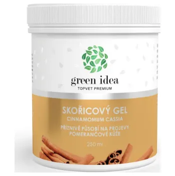 Masážní přípravek Skořicový masážní gel Greeen Idea Topvet, 250 ml
