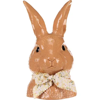 Vánoční ozdoba Autronic Zajíc keramický - hlava, barva hnědá - KEJ300 BR