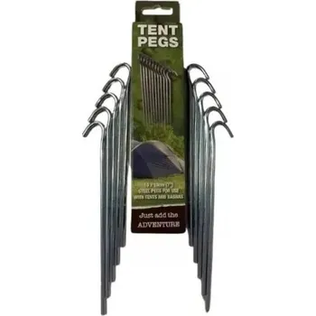 Příslušenství ke stanu BCB® Sada kolíků ke stanu 10 ks, Barva: Stříbrná