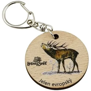 Přívěsek Lesní svět Přívěsek na klíče kulatý - Jelen