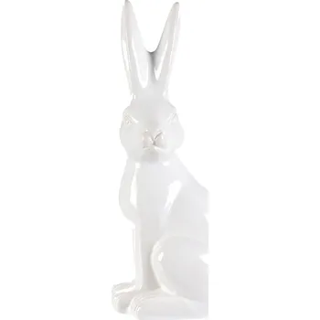 Vánoční ozdoba Autronic Zajíc keramický - malý, barva bílá - KEX6001 WT-S